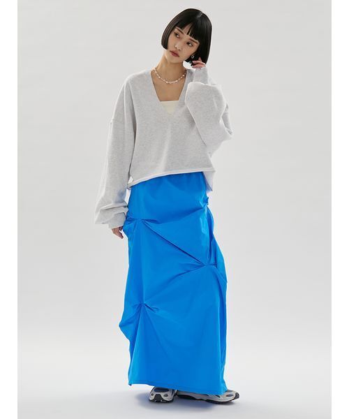 emmi（エミ）の「タックフォルムスカート/撥水（スカート・レディース・ブルー/ブラック/アイボリー・1/0）」の14枚目の写真