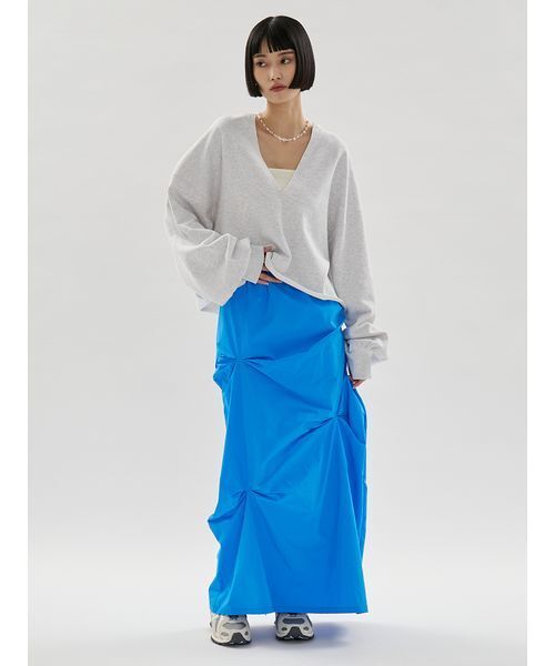 emmi（エミ）の「タックフォルムスカート/撥水（スカート・レディース・ブルー/ブラック/アイボリー・1/0）」の17枚目の写真