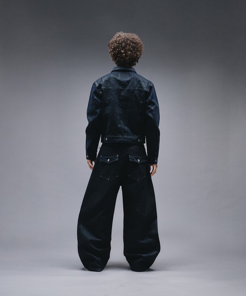 ANDER HUNK(アンダーハンク)の「14oz Wax Coated Curve Denim / 14オンスワックスコーティングカーブデニム(デニムパンツ・メンズ・インディゴブルー/ブラック・SMALL/MEDIUM/LARGE)」の9枚目の写真