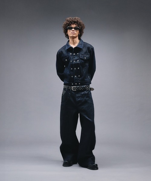 ANDER HUNK(アンダーハンク)の「14oz Wax Coated Curve Denim / 14オンスワックスコーティングカーブデニム(デニムパンツ・メンズ・インディゴブルー/ブラック・SMALL/MEDIUM/LARGE)」の10枚目の写真