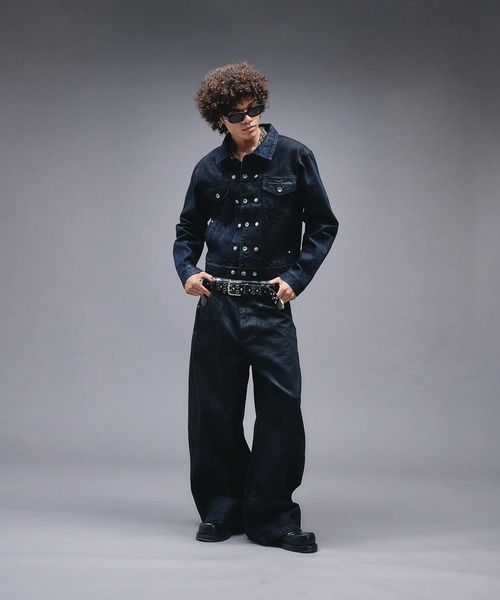 ANDER HUNK(アンダーハンク)の「14oz Wax Coated Curve Denim / 14オンスワックスコーティングカーブデニム(デニムパンツ・メンズ・インディゴブルー/ブラック・SMALL/MEDIUM/LARGE)」の11枚目の写真