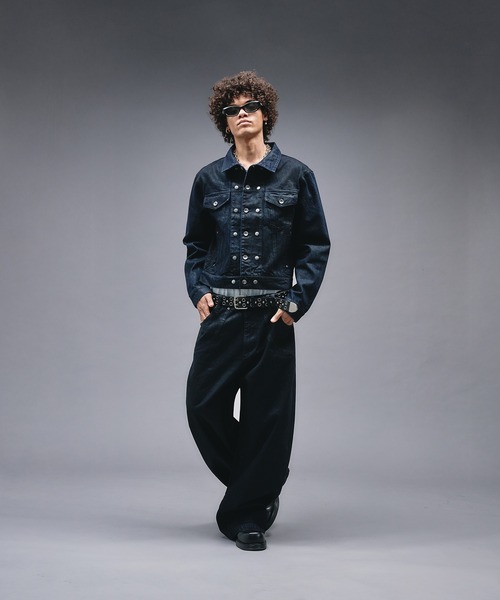 ANDER HUNK(アンダーハンク)の「14oz Wax Coated Curve Denim / 14オンスワックスコーティングカーブデニム(デニムパンツ・メンズ・インディゴブルー/ブラック・SMALL/MEDIUM/LARGE)」の13枚目の写真