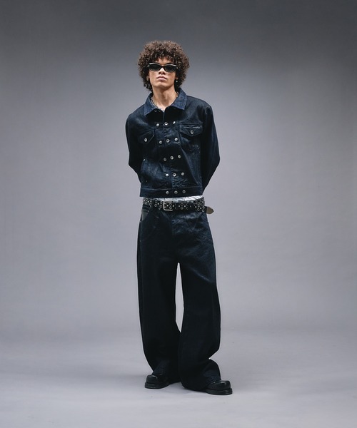 ANDER HUNK(アンダーハンク)の「14oz Wax Coated Curve Denim / 14オンスワックスコーティングカーブデニム(デニムパンツ・メンズ・インディゴブルー/ブラック・SMALL/MEDIUM/LARGE)」の16枚目の写真