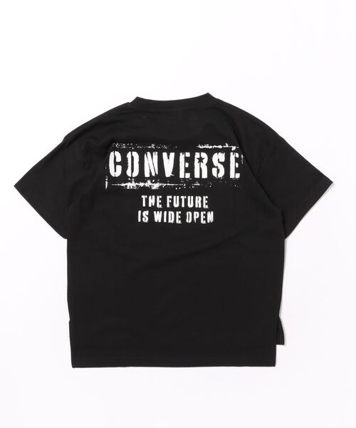 CONVERSE(コンバース)の「CONVERSE/コンバース フラップポケット付き半袖Tシャツ(Tシャツ/カットソー・キッズ・ブラック/グレイッシュベージュ・130cm/140cm/150cm/160cm)」の3枚目の写真