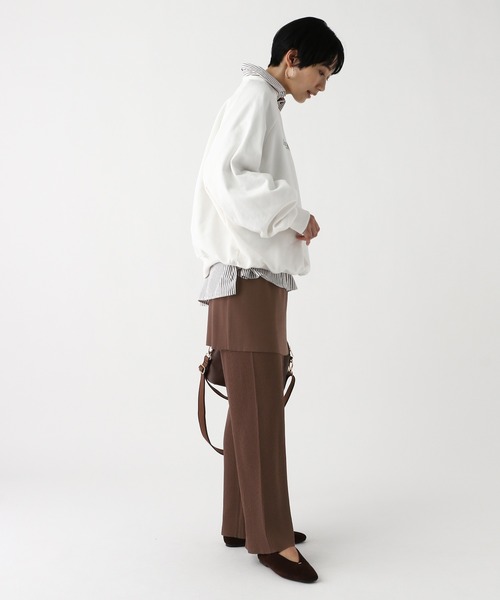 Elura（エルーラ）の「サラサラタッチニットパンツ/643257（その他パンツ・レディース・ブラウン/ホワイト/ブラック・FREE）」の7枚目の写真