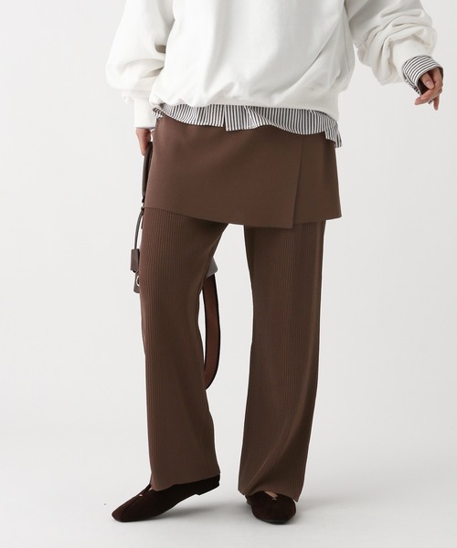 Elura（エルーラ）の「サラサラタッチニットパンツ/643257（その他パンツ・レディース・ブラウン/ホワイト/ブラック・FREE）」の9枚目の写真