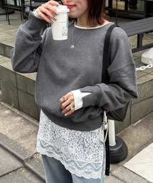 COLLAGE GALLARDAGALANTE | レイヤード風スウェット(スウェット)