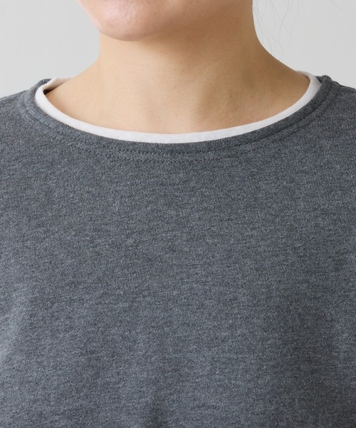 COLLAGE GALLARDAGALANTE（コラージュガリャルダガランテ）の「レイヤード風スウェット/WEB限定（スウェット・レディース・ネイビー/チャコールグレー/ブルー系その他/グレー・FREE）」の12枚目の写真