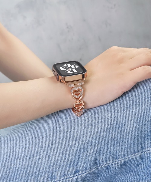 Urban Coral(アーバンコーラル)の「Apple Watch Band / アップルウォッチ ハートジルコニアバンド / Urban Coral(デジタル腕時計・レディース・シルバー/ピンク/ピンクゴールド/ゴールド系その他・40mm)」の8枚目の写真