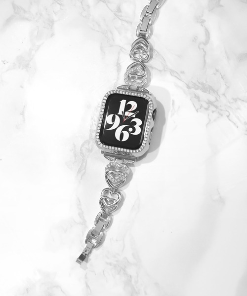 Urban Coral(アーバンコーラル)の「Apple Watch Band / アップルウォッチ ハートジルコニアバンド / Urban Coral(デジタル腕時計・レディース・シルバー/ピンク/ピンクゴールド/ゴールド系その他・40mm)」の10枚目の写真