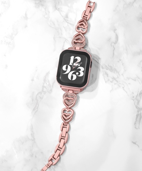 Urban Coral(アーバンコーラル)の「Apple Watch Band / アップルウォッチ ハートジルコニアバンド / Urban Coral(デジタル腕時計・レディース・シルバー/ピンク/ピンクゴールド/ゴールド系その他・40mm)」の15枚目の写真