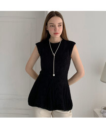 Cable Sleeveless Knit Top (3colors)