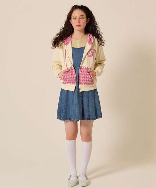 TINA：JOJUN（ティーナジョジュン）の「デニム プリーツ ジャンスカ TINA：JOJUN（ジャンパースカート・レディース・インディゴブルー/ブルー・M）」の7枚目の写真