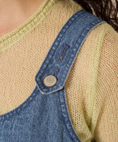 TINA：JOJUN（ティーナジョジュン）の「デニム プリーツ ジャンスカ TINA：JOJUN（ジャンパースカート・レディース・インディゴブルー/ブルー・M）」の10枚目の写真