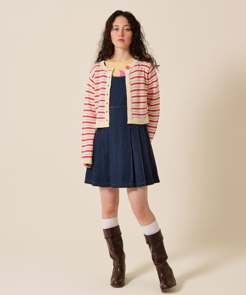 TINA：JOJUN（ティーナジョジュン）の「デニム プリーツ ジャンスカ TINA：JOJUN（ジャンパースカート・レディース・インディゴブルー/ブルー・M）」の15枚目の写真