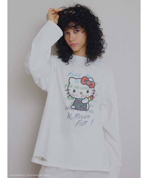 HELLO KITTY×Ameri DAMAGE LONG TEE（Tシャツ/カットソー）｜sanrio