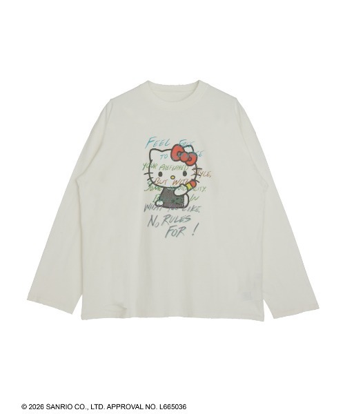 HELLO KITTY×Ameri DAMAGE LONG TEE（Tシャツ/カットソー）｜sanrio