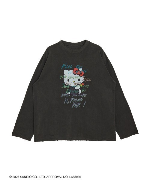 HELLO KITTY×Ameri DAMAGE LONG TEE（Tシャツ/カットソー）｜sanrio