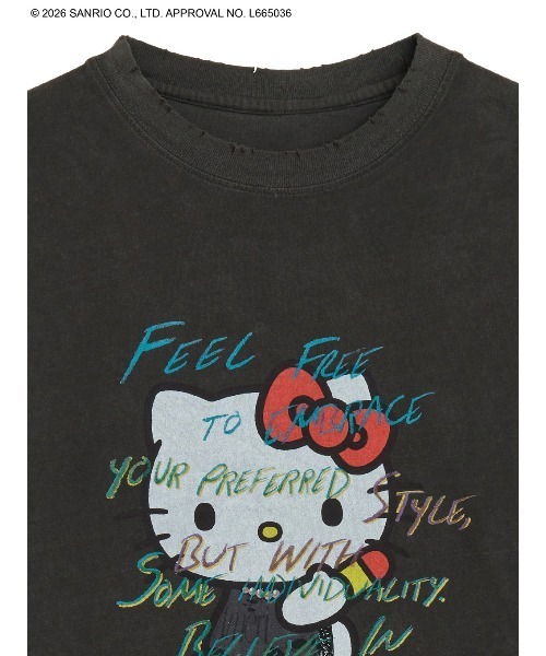HELLO KITTY×Ameri DAMAGE LONG TEE HELLO KITTY×Ameri DAMAGE LONG TEE