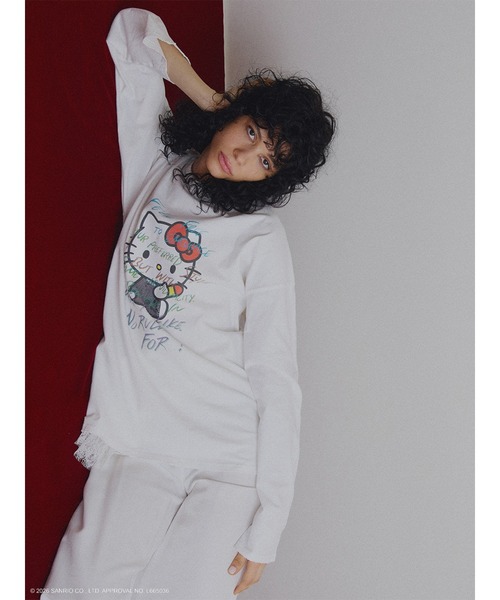 HELLO KITTY×Ameri DAMAGE LONG TEE（Tシャツ/カットソー）｜sanrio