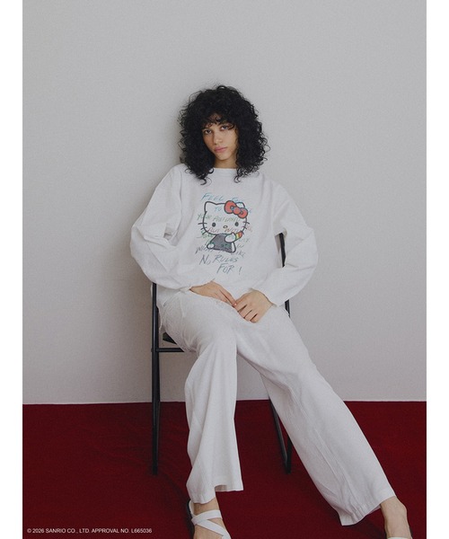 HELLO KITTY×Ameri DAMAGE LONG TEE（Tシャツ/カットソー）｜sanrio