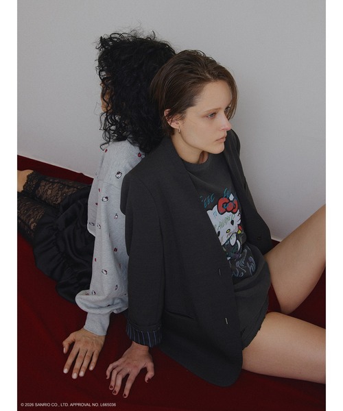 sanrio(サンリオ)の「HELLO KITTY×Ameri DAMAGE LONG TEE(Tシャツ/カットソー・レディース・ホワイト/ブラック・FREE)」の19枚目の写真