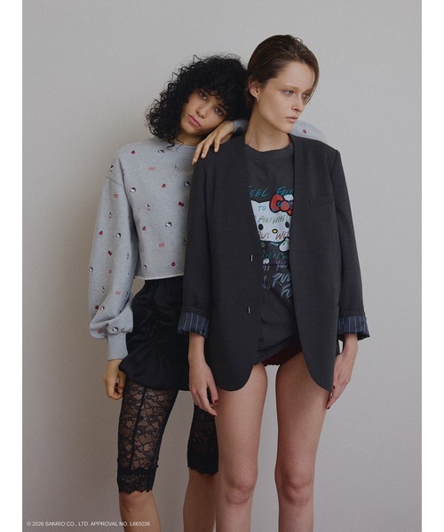 sanrio(サンリオ)の「HELLO KITTY×Ameri DAMAGE LONG TEE(Tシャツ/カットソー・レディース・ホワイト/ブラック・FREE)」の21枚目の写真