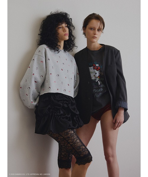 HELLO KITTY×Ameri DAMAGE LONG TEE（Tシャツ/カットソー）｜sanrio