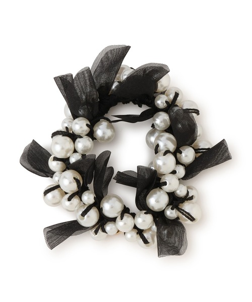 VIS（ビス）の「パールリボンヘアゴム（ヘアゴム・レディース・ホワイト系その他7/ブラック・FREE）」の7枚目の写真