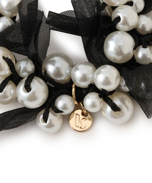 VIS（ビス）の「パールリボンヘアゴム（ヘアゴム・レディース・ホワイト系その他7/ブラック・FREE）」の5枚目の写真