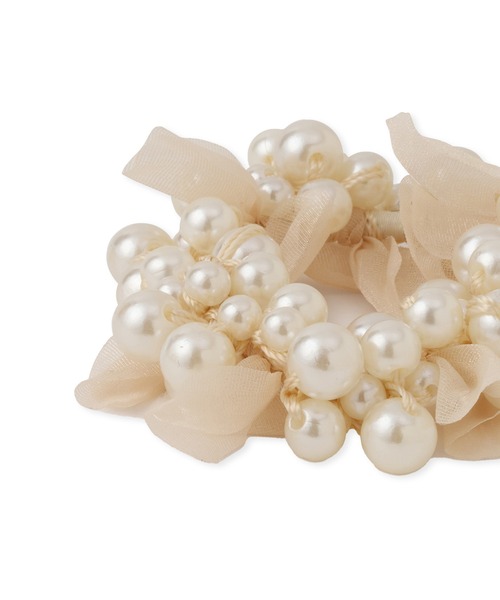 VIS（ビス）の「パールリボンヘアゴム（ヘアゴム・レディース・ホワイト系その他7/ブラック・FREE）」の3枚目の写真