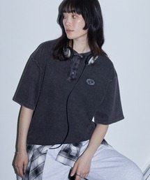 Anchor Smith（アンカー スミス）の「ヴィンテージ加工 ラインストーン へンリーネック ワッフル半袖Tシャツ（Tシャツ/カットソー）」