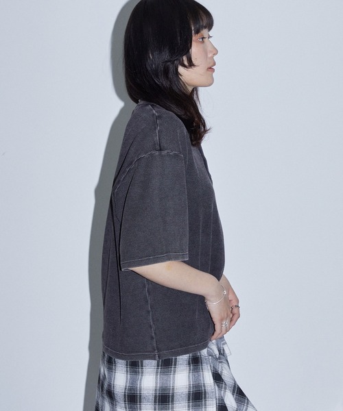 Anchor Smith(アンカー スミス)の「ヴィンテージ加工 ラインストーン へンリーネック ワッフル半袖Tシャツ(Tシャツ/カットソー・レディース・ネイビー/ブラウン/レッド/ブラック/グレー・M/L)」の10枚目の写真