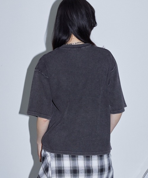 Anchor Smith(アンカー スミス)の「ヴィンテージ加工 ラインストーン へンリーネック ワッフル半袖Tシャツ(Tシャツ/カットソー・レディース・ネイビー/ブラウン/レッド/ブラック/グレー・M/L)」の9枚目の写真
