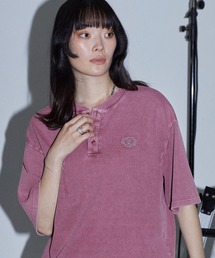 Anchor Smith（アンカー スミス）の「ヴィンテージ加工 ラインストーン へンリーネック ワッフル半袖Tシャツ（Tシャツ/カットソー）」
