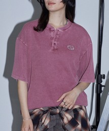 Anchor Smith（アンカー スミス）の「ヴィンテージ加工 ラインストーン へンリーネック ワッフル半袖Tシャツ（Tシャツ/カットソー）」