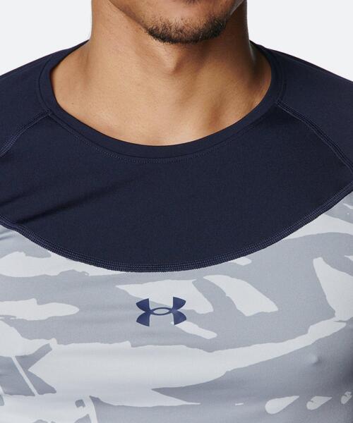 UNDER ARMOUR(アンダーアーマー)の「UAヒートギア コンフォート フィッティド ノベルティ ロングスリーブ クルーネック シャツ(ベースボール/メンズ)(Tシャツ/カットソー・メンズ・ネイビー・L/S/M/2XL/XL/3XL)」の4枚目の写真