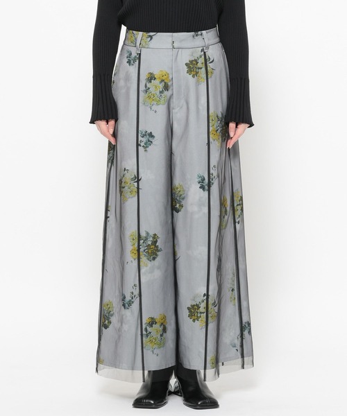 HARE（ハレ）の「フラワーシアーレイヤーパンツ(HARE)（その他パンツ・レディース・ホワイト/ブラック・FREE）」の10枚目の写真