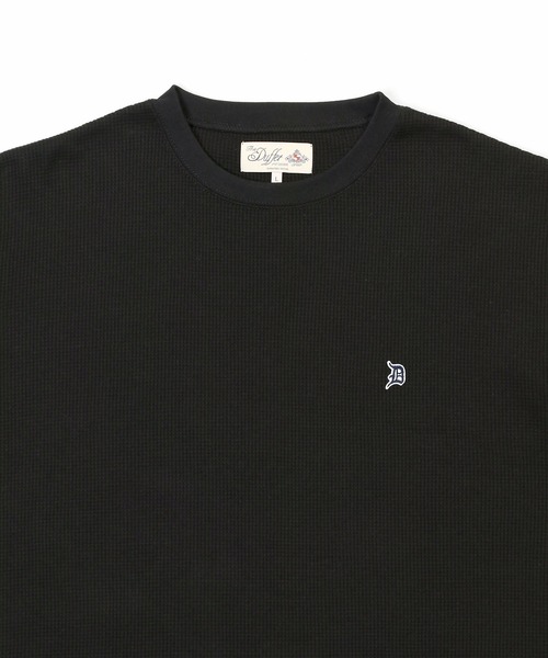 The DUFFER of ST.GEORGE(ザダファーオブセントジョージ)の「T/C WAFFLE LONG SLEEVE TEE:ワッフル ロングスリーブTEE(Tシャツ/カットソー・メンズ・ホワイト/ブラック・X-LARGE/LARGE/MEDIUM/SMALL)」の13枚目の写真