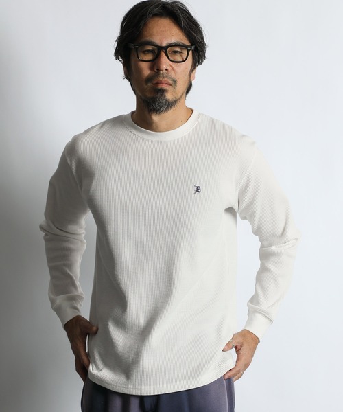 T/C WAFFLE LONG SLEEVE TEE：ワッフル ロングスリーブTEE（Tシャツ
