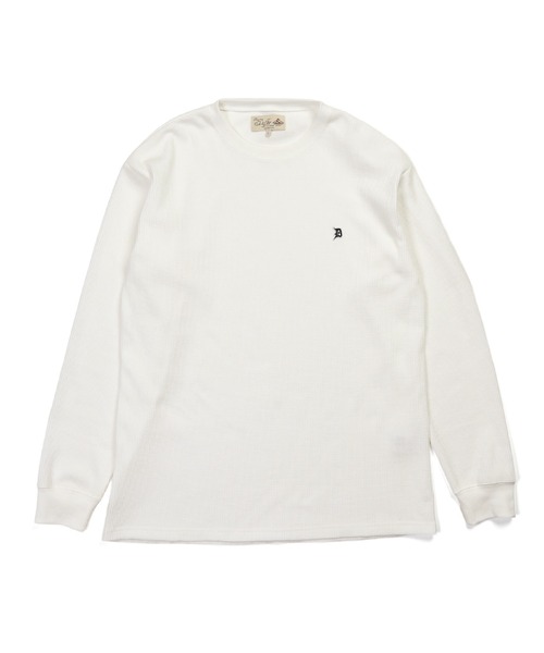 The DUFFER of ST.GEORGE(ザダファーオブセントジョージ)の「T/C WAFFLE LONG SLEEVE TEE:ワッフル ロングスリーブTEE(Tシャツ/カットソー・メンズ・ホワイト/ブラック・X-LARGE/LARGE/MEDIUM/SMALL)」の10枚目の写真