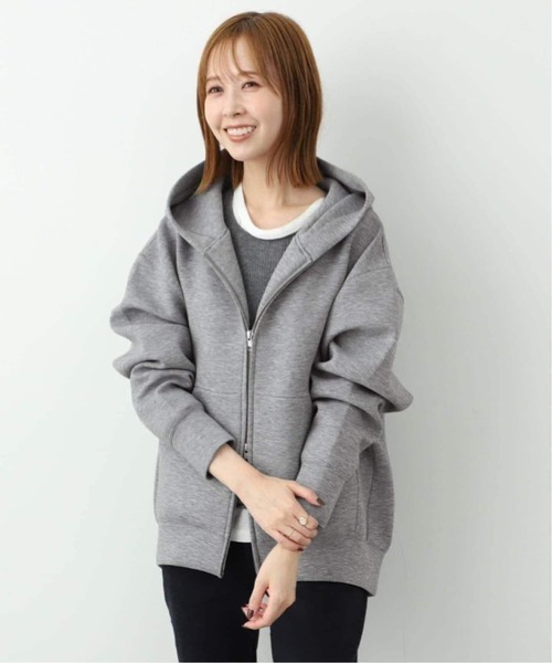 SLOBE IENA(スローブイエナ)の「《追加3》ボリュームジップアップフーディー(パーカー・レディース・アイボリー/グレー・FREE)」の4枚目の写真