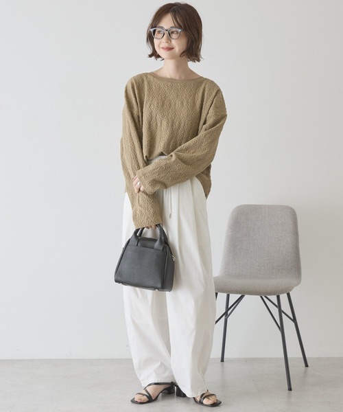 AMERICAN HOLIC(アメリカンホリック)の「ナイロンドロストタックパンツ(その他パンツ・レディース・カーキ/ブラック/オフホワイト・L/M)」の12枚目の写真