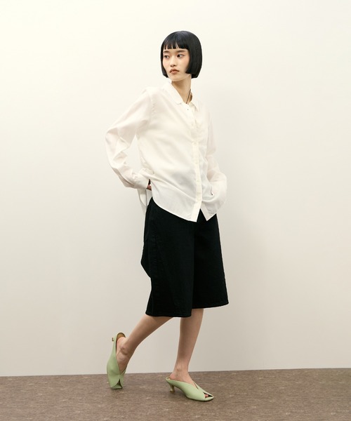 PROTAGONISTA(プロタゴニスタ)の「【PROTAGONISTA for ADAM ET ROPE'】別注 キュプラシャツ(シャツ/ブラウス・レディース・ホワイト/ブルー/ピンク・FREE)」の6枚目の写真