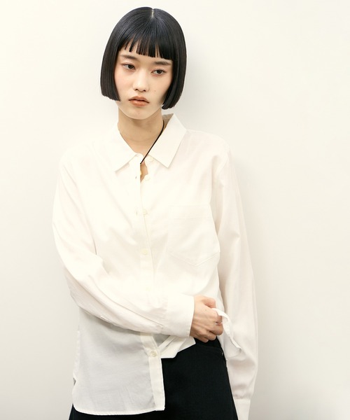 PROTAGONISTA(プロタゴニスタ)の「【PROTAGONISTA for ADAM ET ROPE'】別注 キュプラシャツ(シャツ/ブラウス・レディース・ホワイト/ブルー/ピンク・FREE)」の10枚目の写真
