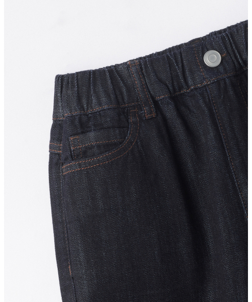 MUSINSA STANDARD KIDS（ムシンサスタンダードキッズ）の「リネンライクワイドバンディングデニムパンツ[ディープインディゴ]（デニムパンツ・レディース・その他・100/110/120/130/140/150/160）」の5枚目の写真