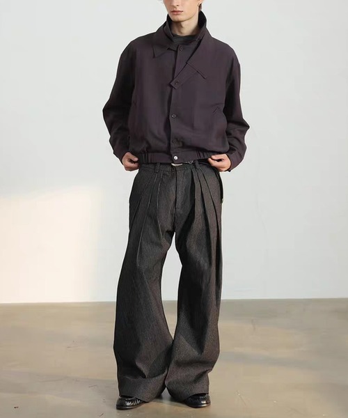 TOBEE(トゥビー)の「【TOBEE】バルーンシルエット ディープタックワイドパンツ(デニムパンツ・メンズ・ブラック・SMALL/MEDIUM/LARGE/X-LARGE)」の20枚目の写真