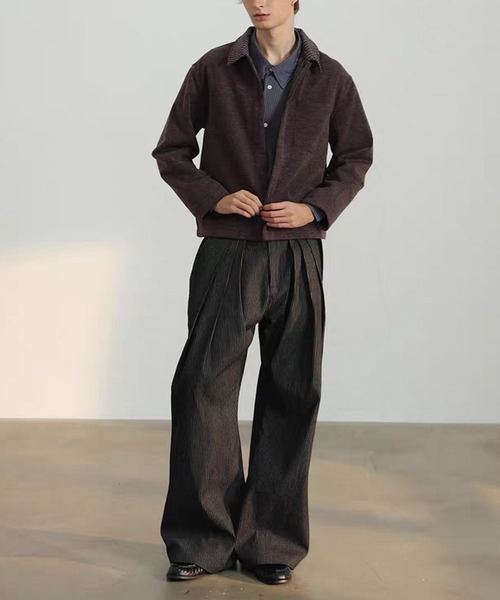 TOBEE(トゥビー)の「【TOBEE】バルーンシルエット ディープタックワイドパンツ(デニムパンツ・メンズ・ブラック・SMALL/MEDIUM/LARGE/X-LARGE)」の21枚目の写真
