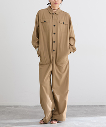 IENA（イエナ）の「T/Wオープンカラーオールインワン（つなぎ/オールインワン）」