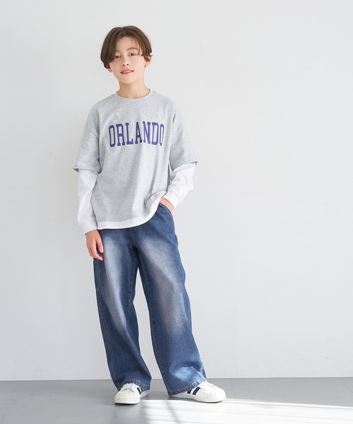 coca(coca)(コカ)の「キッズ デニムペインターパンツ(デニムパンツ・キッズ・ブラック/ダークブルー・120/130/140/150)」の3枚目の写真